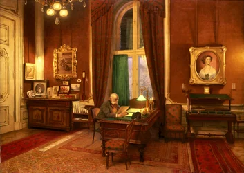 Emperor Franz Joseph I of Austria in His Study at Schloss Schonbrunn